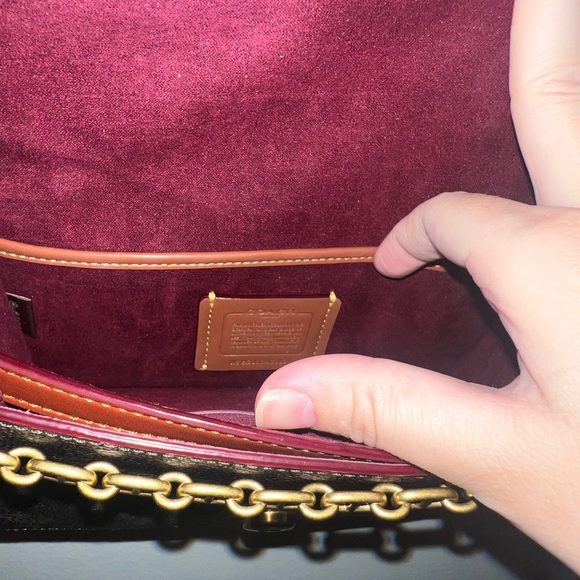 Coach Brown and Tan Crossbody Bag with Signature Monogram - Picture 3 of 3